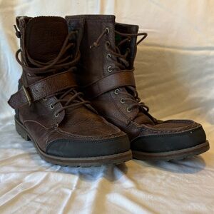 Polo by Ralph Lauren Chocolate Brown Leather Boots